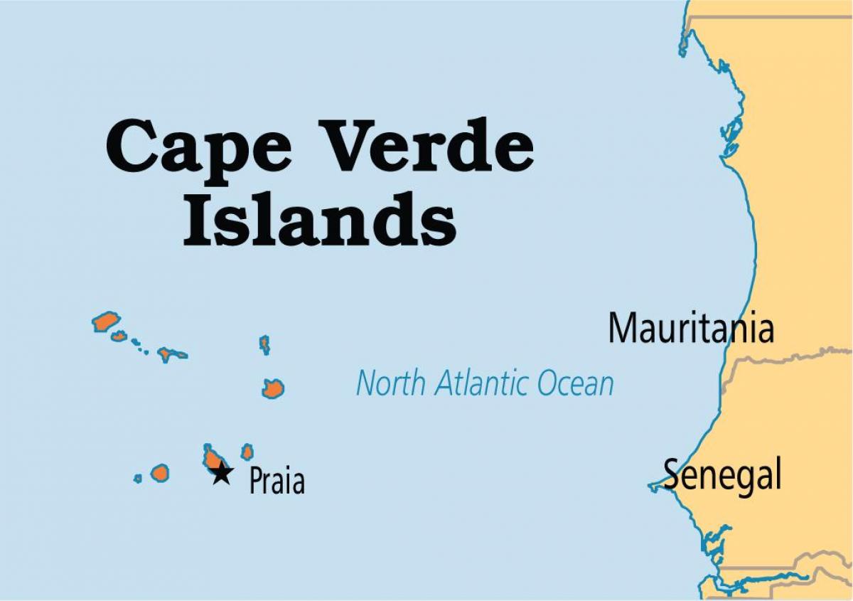რუკა Cape Verde islands აფრიკაში