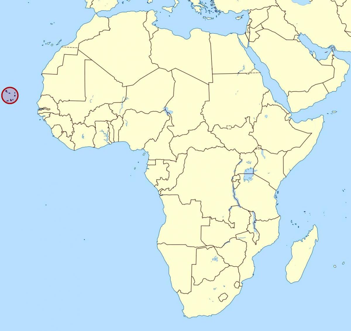 რუკა Cape Verde მდებარეობა რუკაზე